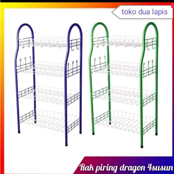 MO RAK PIRING JADUL BESI 4 SUSUN MURAH BERKUALITAS/Temapat Gelas Dan Piring NAGA