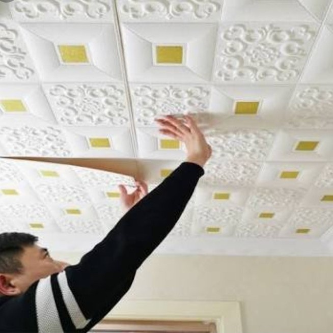 walpaper dinding 3d foam murah Batik 70 x 77 cmn