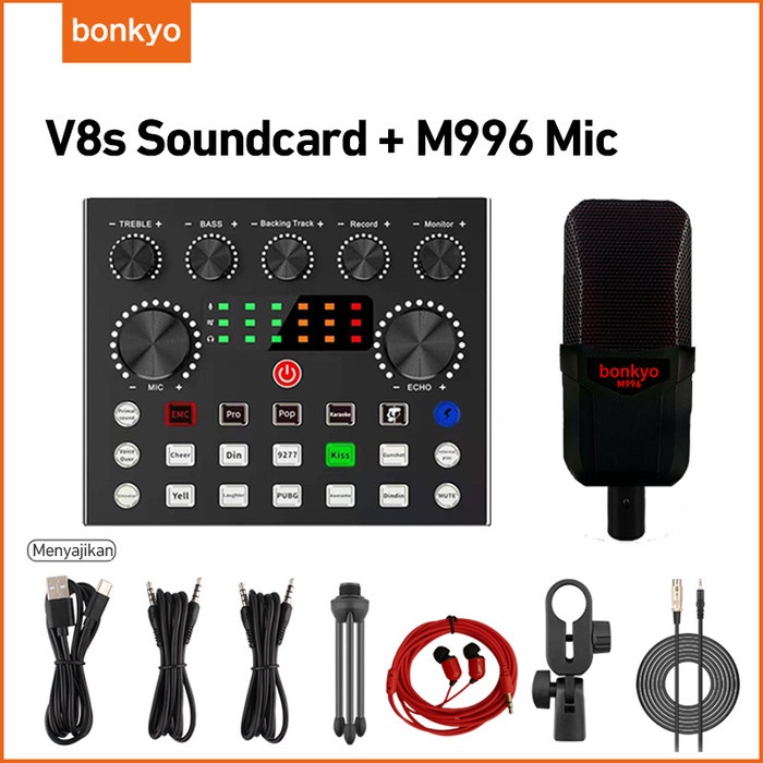 V8S SoundCard Bluetooth Audio Usb External - SoundCard v8 plus TERLARIS/TERMURAH/TERPOPULER