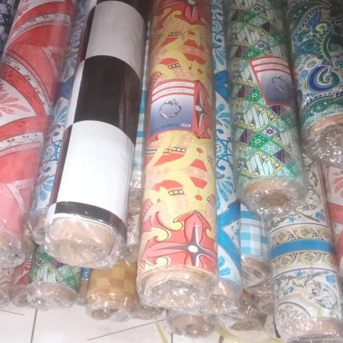 Karpet Lantai Plastik Vinyl 1 Roll (15 Meter) Alas Meja/Lantai/Dinding