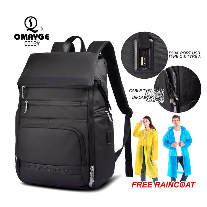 Omayge Tas Ransel Omayge 0016 Tas Backpack Laptop Pria Tas Kerja Wanita