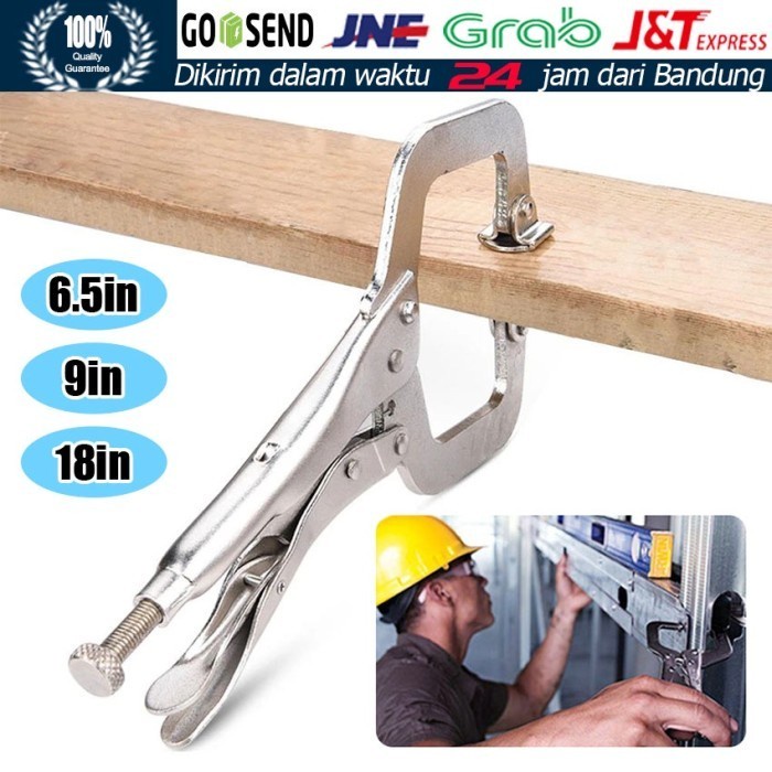 BelanjaQt- Tang Catok - Tang Jepit C Clamp Lock Plier - Tang Buaya Jepit Catok
