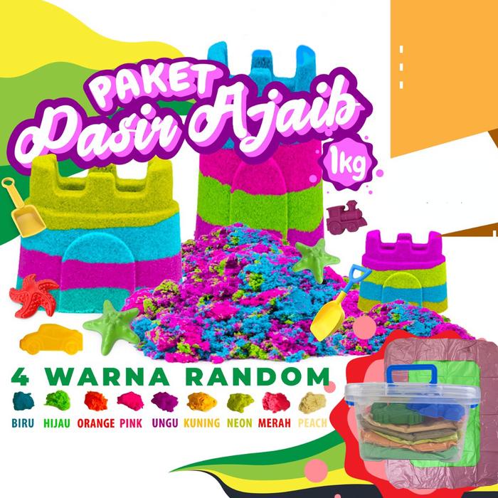 [deloth] - Paket Pasir Ajaib 1KG/ Mainan Anak Edukasi Pasir Ajaib Paket Lengkap
