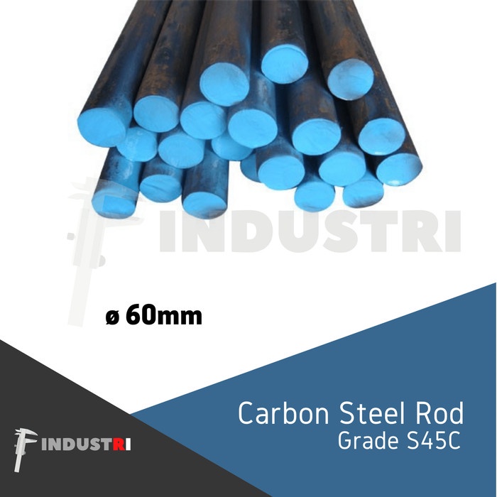 AS S45C diameter 60mm AS ST60 AS besi 45C carbon steel per 1 cm