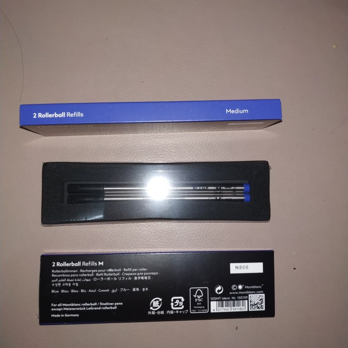 

Kualitas No1 Refill Mont Blanc Roller Ball Original Mystery Black / Pacific Blue