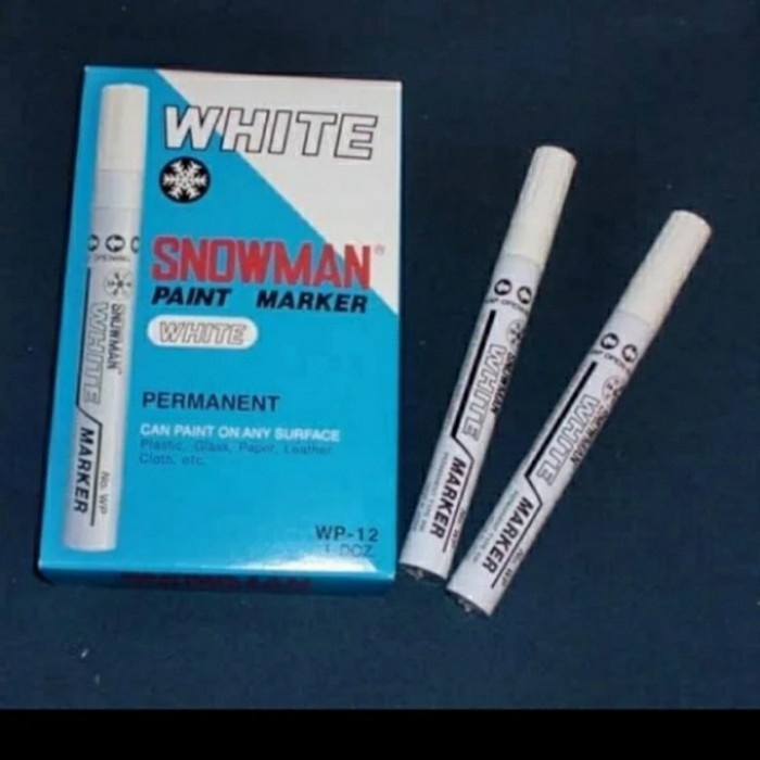 

Ready Spidol Putih Permanent Snowman Paint Marker Wp-12 ( Isi 12 Pcs/ Pack )