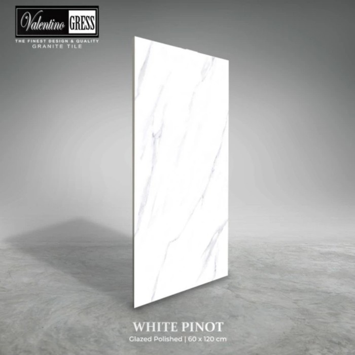 GRANIT LANTAI DINDING MEJA DAPUR VALENTINO GRESS WHITE PINOT 60X120