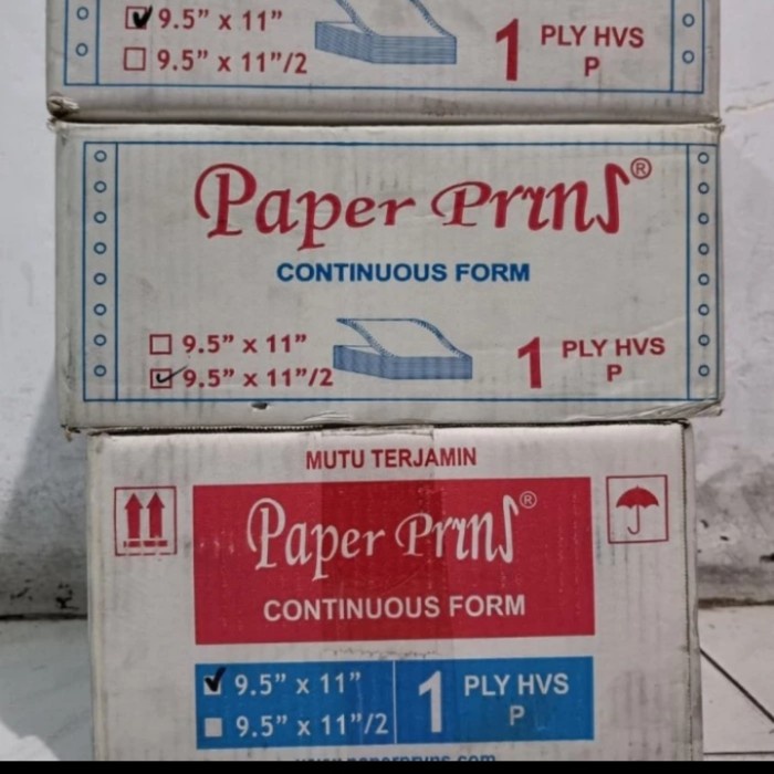 

Viral Continuous Form/Kertas Komputer 1 Ply 9.5 X 11 Murah Packing Aman