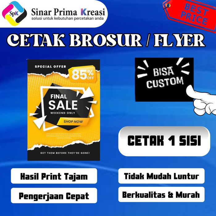 

Ready Stock Print Cetak Brosur Murah Ukuran A6 - 1 Rim / Print Flyer / Full Color Cod