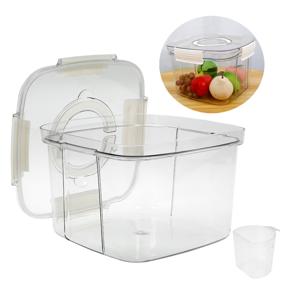 Good Sealing Food Storage Container PET Bread Storage Box Transparent Flour Container Large Capacity