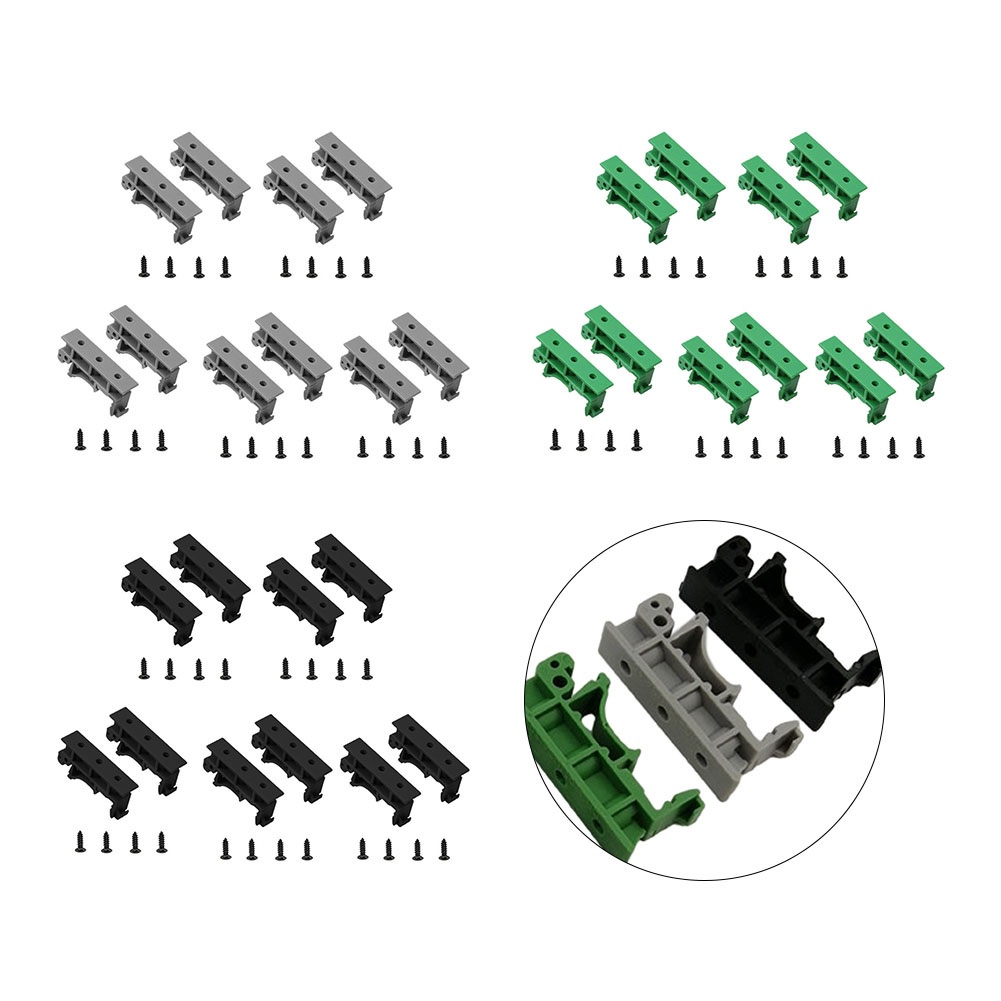 5 Set PCB DIN C45 Rail Mount Adapter Circuit Board PCB Mount Bracket Clips Mount Holder 35mm Control