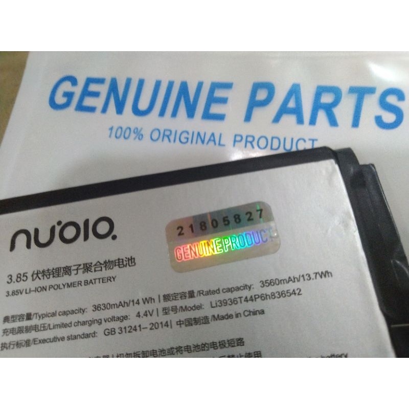 Zte Li3829T44P6H806435 Original 100% Genuine Battery Batre Baterai Nubia M2 Nx551J M2 Lite