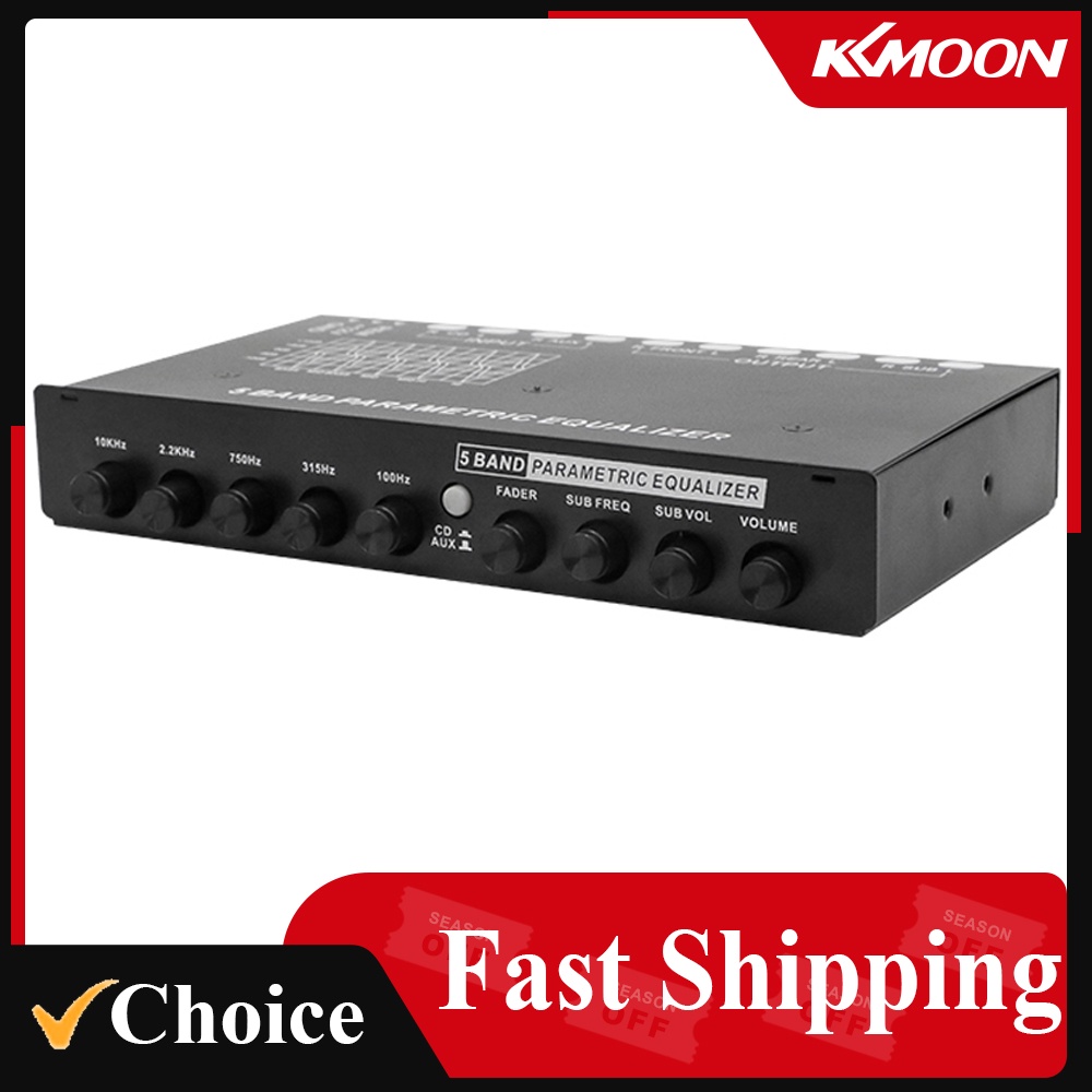 Professional 5 Band Car Equalizer Car Audio EQ Tuning Crossover Amplifier Parametric Equalizer Car A