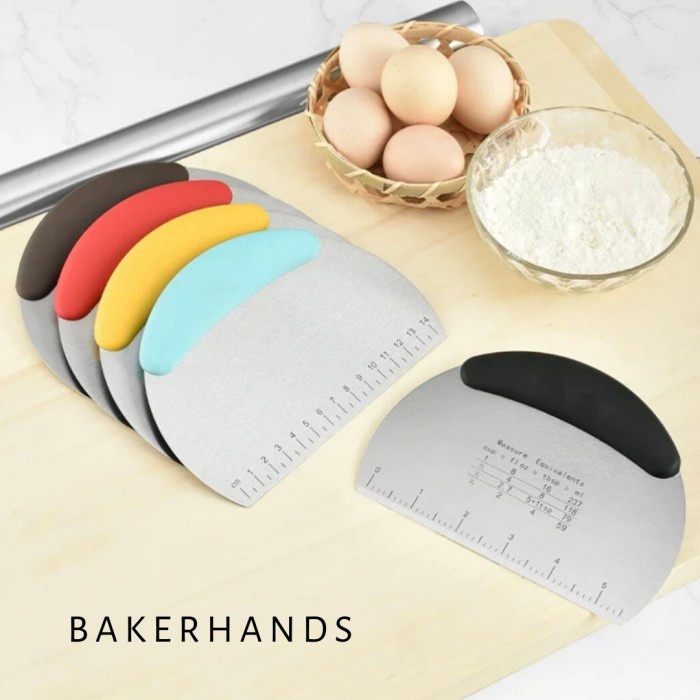 Scrapper busur stainless/Scrapper stainless pegangan silikon