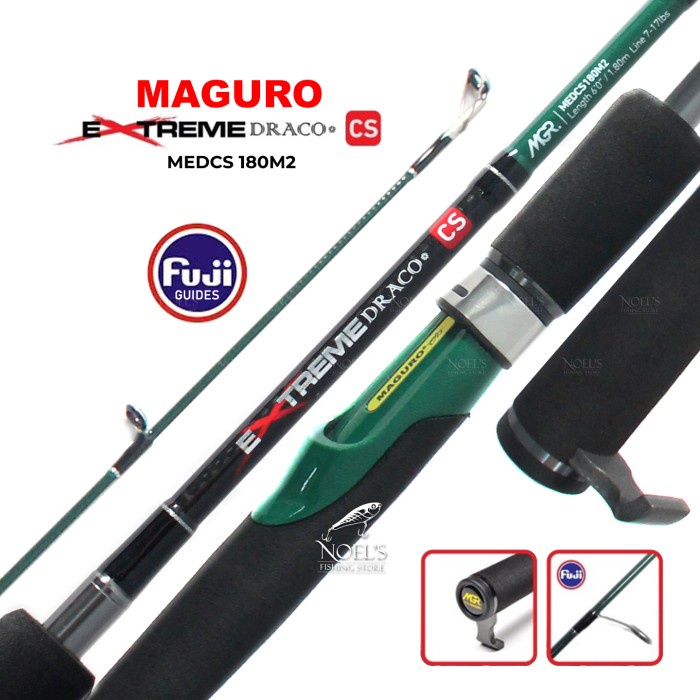 Joran Maguro EXTREME DRACO CS Full Fuji 150 165 180 Galatama Spinning