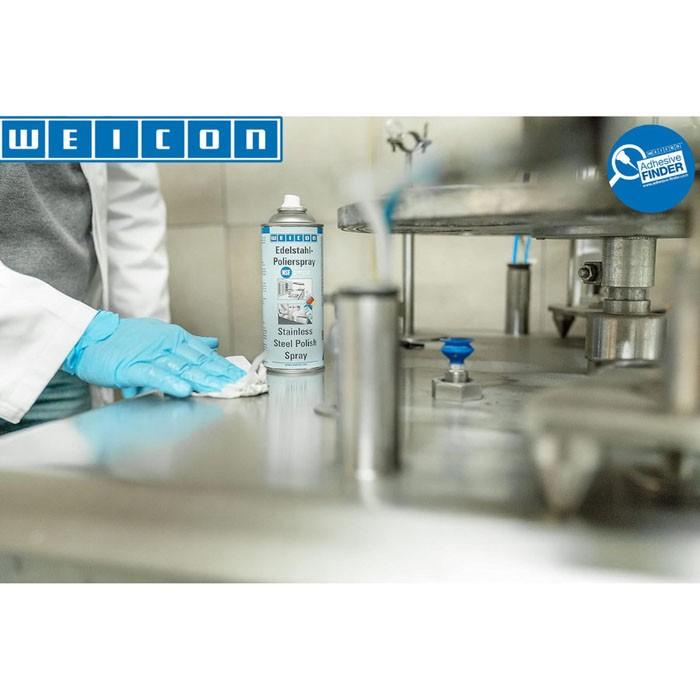 WEICON STAINLESS STEEL POLISH SPRAY 400 ML SEMPROTAN PELAPIS ANTI KARAT BAJA METAL PREMIUM