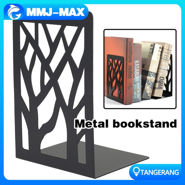 

[tmr] - 1 Pasang Penyangga Buku/Metal Bookstand/Stand Buku/Holder Buku