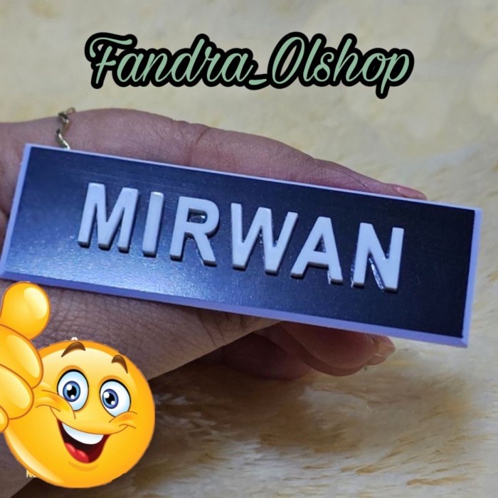 

[tmr] - Papan Nama Timbul 3D / Name Tag Timbul 3D Akrilik /Dove (MAX.10 HURUF)