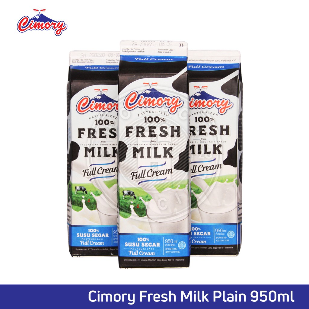 

FRESH MILK CIMORY PLAIN 1L / SUSU SEGAR FRESHMILK CIMORY PLAIN 1 LITER