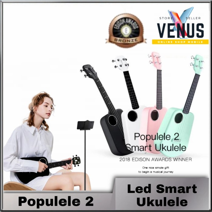 POPULELE 2 23 INCH WITH LED BLUETOOTH USB - SMART UKULELE