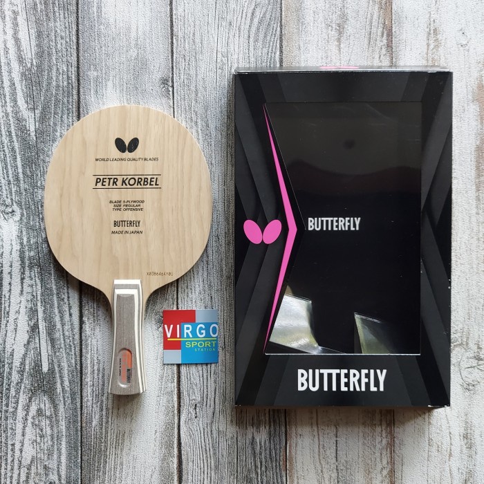Butterfly Petr Korbel kayu bat bet pingpong 100%ORIGINAL