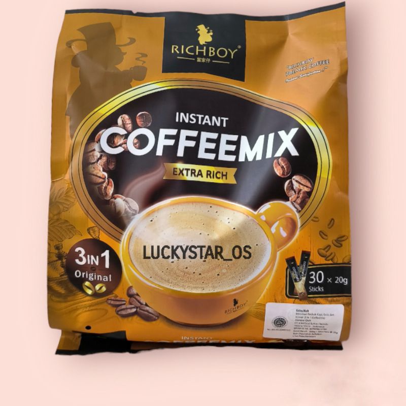 

PROMO! KOPI RICHBOY COFFEEMIX CLASSIC EXTRA RICH WHITE COFFEE (2IN1) (3IN1)