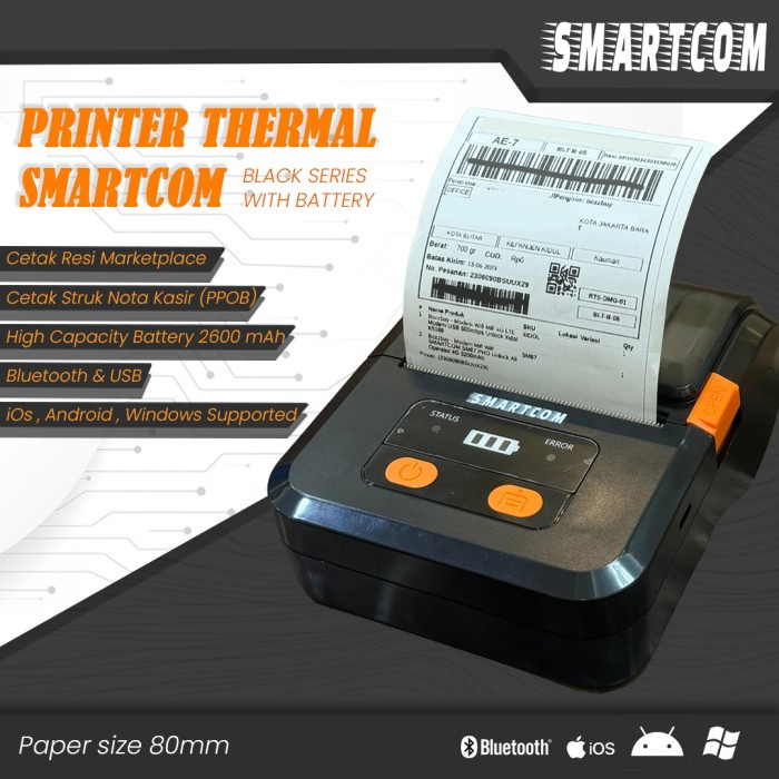 Printer Thermal Bluetooth SMARTCOM 80mm Printer Resi