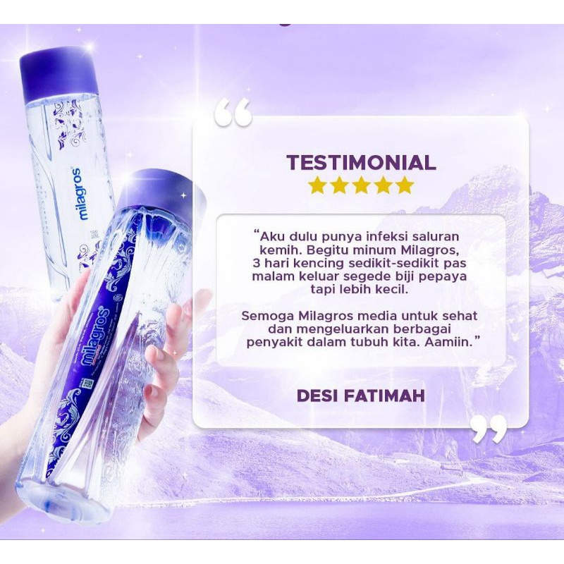 

Air Mineral Ber-pH Tinggi Alkali Mila Gros s Original per Botol
