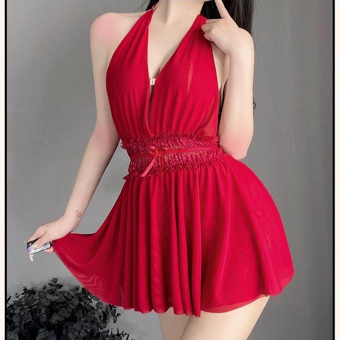 SALE TERBARU LP73 SEXY LINGERIE GAUN DINAS MALAM MINJI READYY