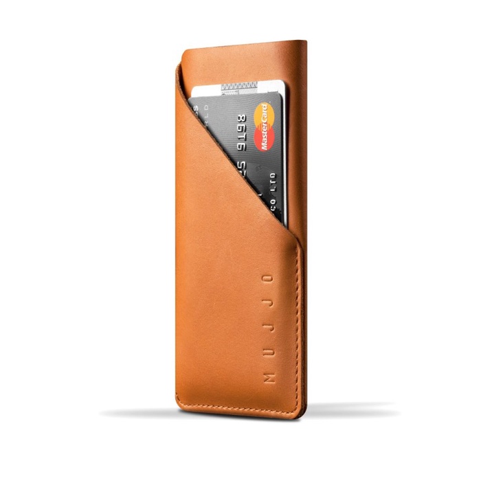 TERBARU Mujjo Leather Wallet Sleeve for iPhone 7 - Tan