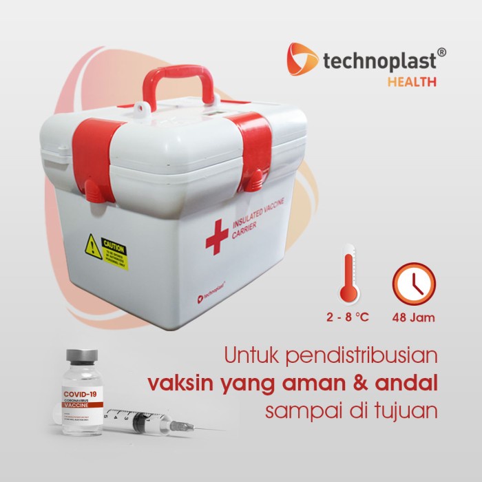 Insulated Vaccine Carrier Technoplast / Box Vaksin / Kotak Vaksin