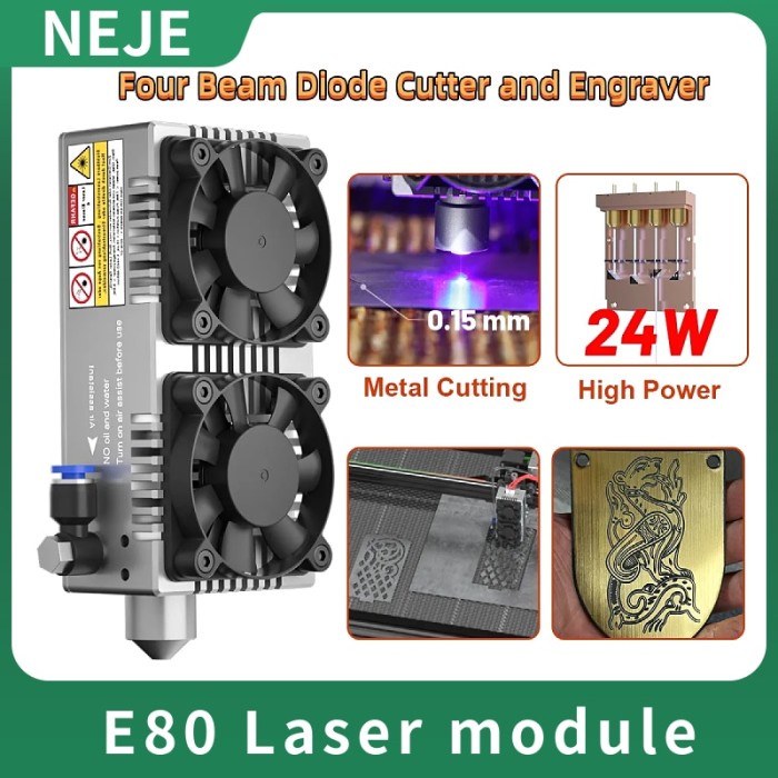 NEW NEJE E80 Laser Module Laser Head 450nm Blue Laser TTL Module