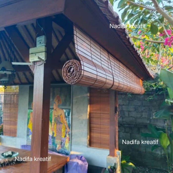 Tirai kayu /krey kayu outdoor / krei / kerai / kirai ukuran250cmx250cm