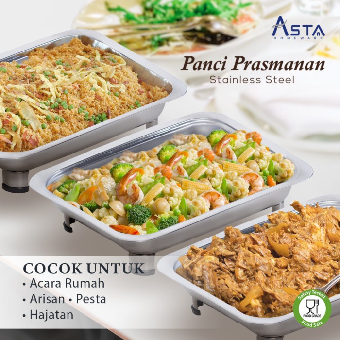 JTTOP" PANCI PRASMANAN / WADAH SAJI PRASMANAN STAINLESS STEEL TUTUP KACA