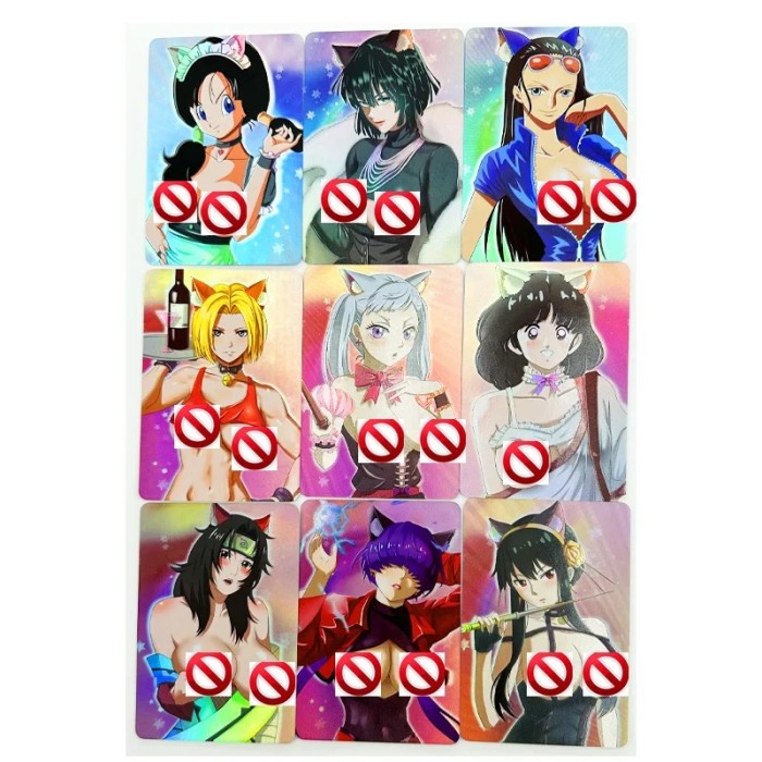 9pcs/set Dragon Ball Videl Fubuki Yor Forger ACG Sexy Nude Toys