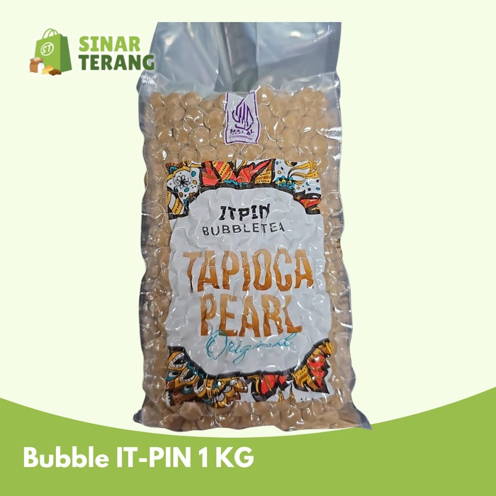

Ready" Bubble Tapioca Pearl 1 Kg Merk It Pin Gojek Only ( Grosir Dus Aja )