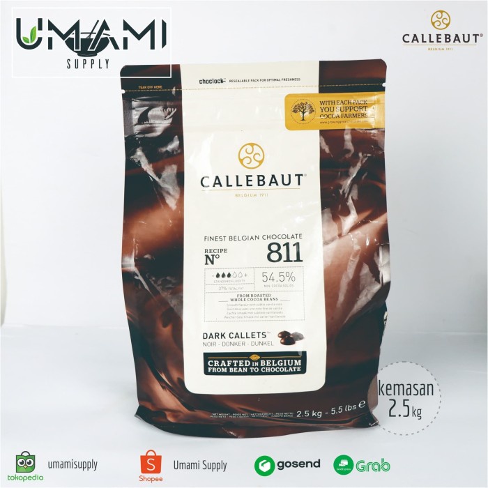 

Ready" Callebaut 811- Dark Chocolate 54.5% - Repack 100Gr