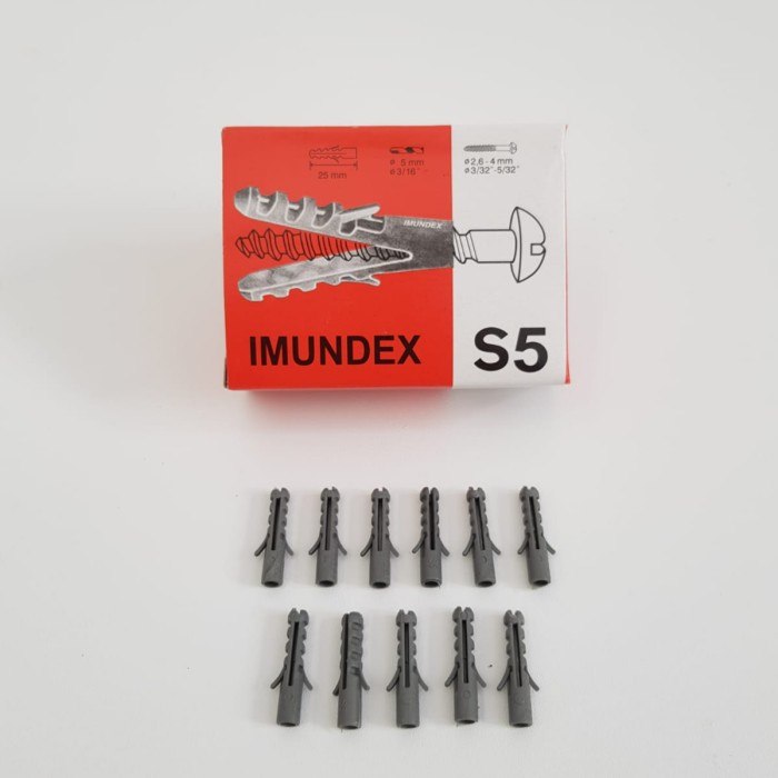 Fisher IMUNDEX S5 Isi 100pcs / Fiser S 5 / Viser Lubang Dinding 5mm - 231b