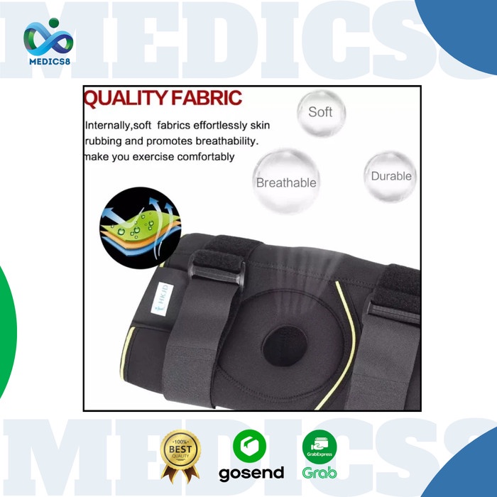 Terbaik Patela Medical Hinged KneeBrace/ Deker Terapi Lutut / Penyangga Lutut