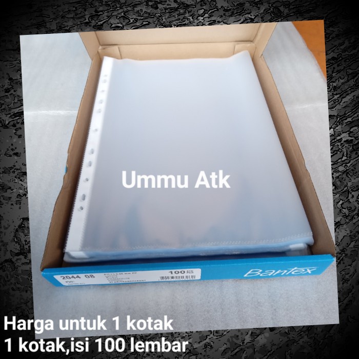 

BARANG TERLARIS Bantex. PP Pockets 2044-08. Ukuran F4 Isi 100 lembar.