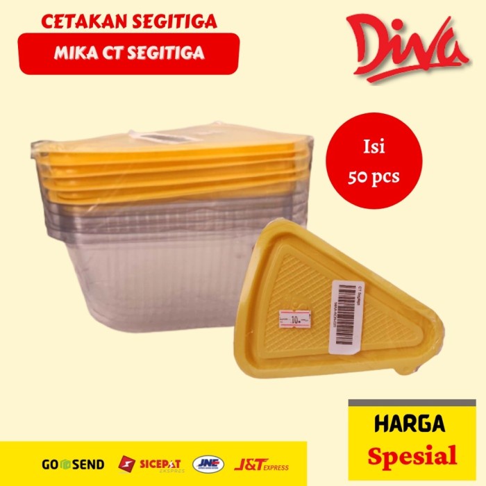 JTTOP" MIKA SEGITIGA - MIKA KUE POTONG - CT SEGITIGA ISI 50 PCS