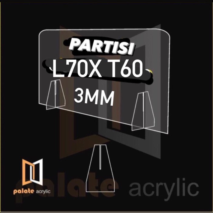

BARANG TERLARIS AKRILIK / ACRYLIC PARTISI L70 X T60 / PEMBATAS /SEKAT AKRILIK