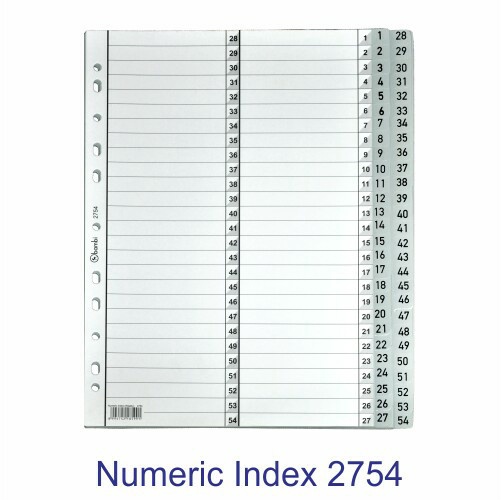 

BARANG TERLARIS DIVIDER Numeric Index weekly 1 - 54 BAMBI