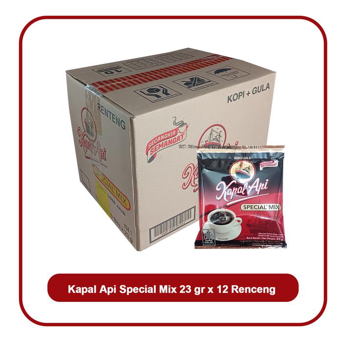 

Kopi Kapal Api Kopi Special Mix Sachet 23 Gr 1 Dus (12 Renceng / 10 Bungkus) Kopi Halal Coffee Kopi