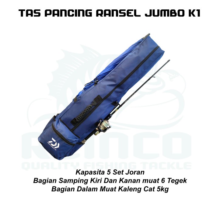 Tas Pancing Ransel Jumbo K1 Daiwa Cordura Waterproof