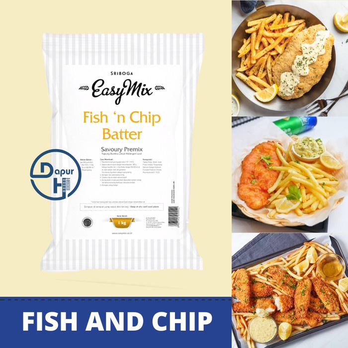 

SALE !!! EASY MIX TEPUNG FISH N CHIP BATTER 1 KG HALAL STEAK IKAN DORI READYY