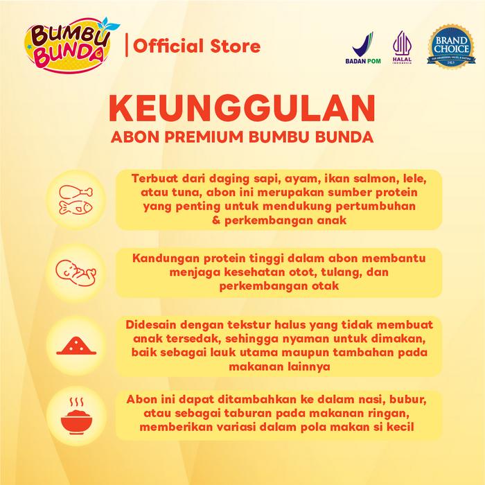 

Bumbu Bunda Elia Abon Sapi / Abon Ayam / Abon MPASI / Abon Bayi