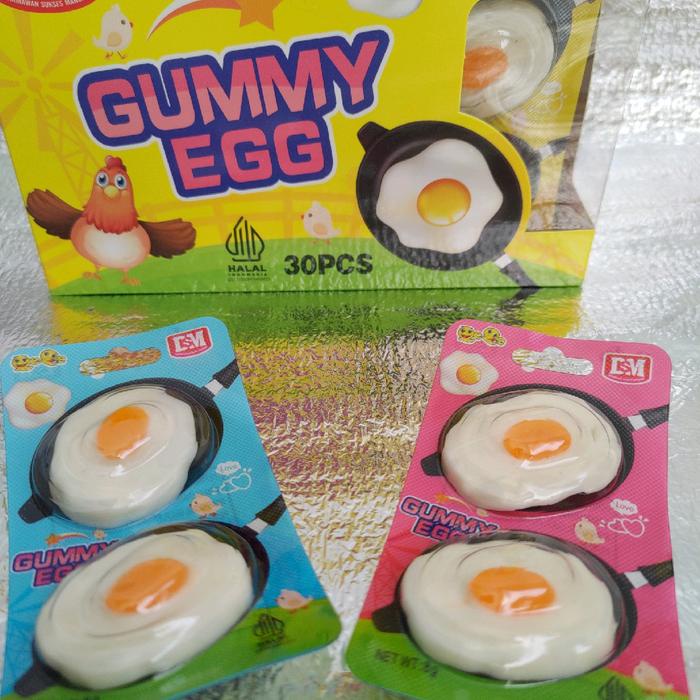 

Permen Lunak Gummy Telur Ceplok 1 Box Isi 30pcs - Snack Candy Food