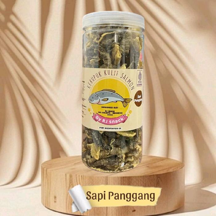 

SALE !!! KERUPUK KULIT IKAN SALMON RASA SAPI PANGGANG 175GR CEMILAN CRUNCHY MURAH ENAK DAN SEHAT