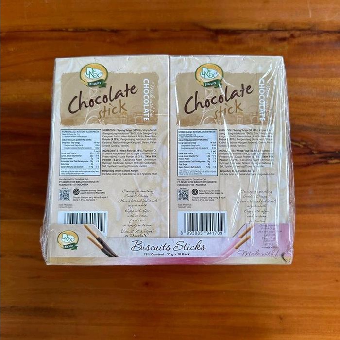

Biskuit Flavour Stick rasa coklat dan stroberi 1 pack isi 10 Camilan Wafer